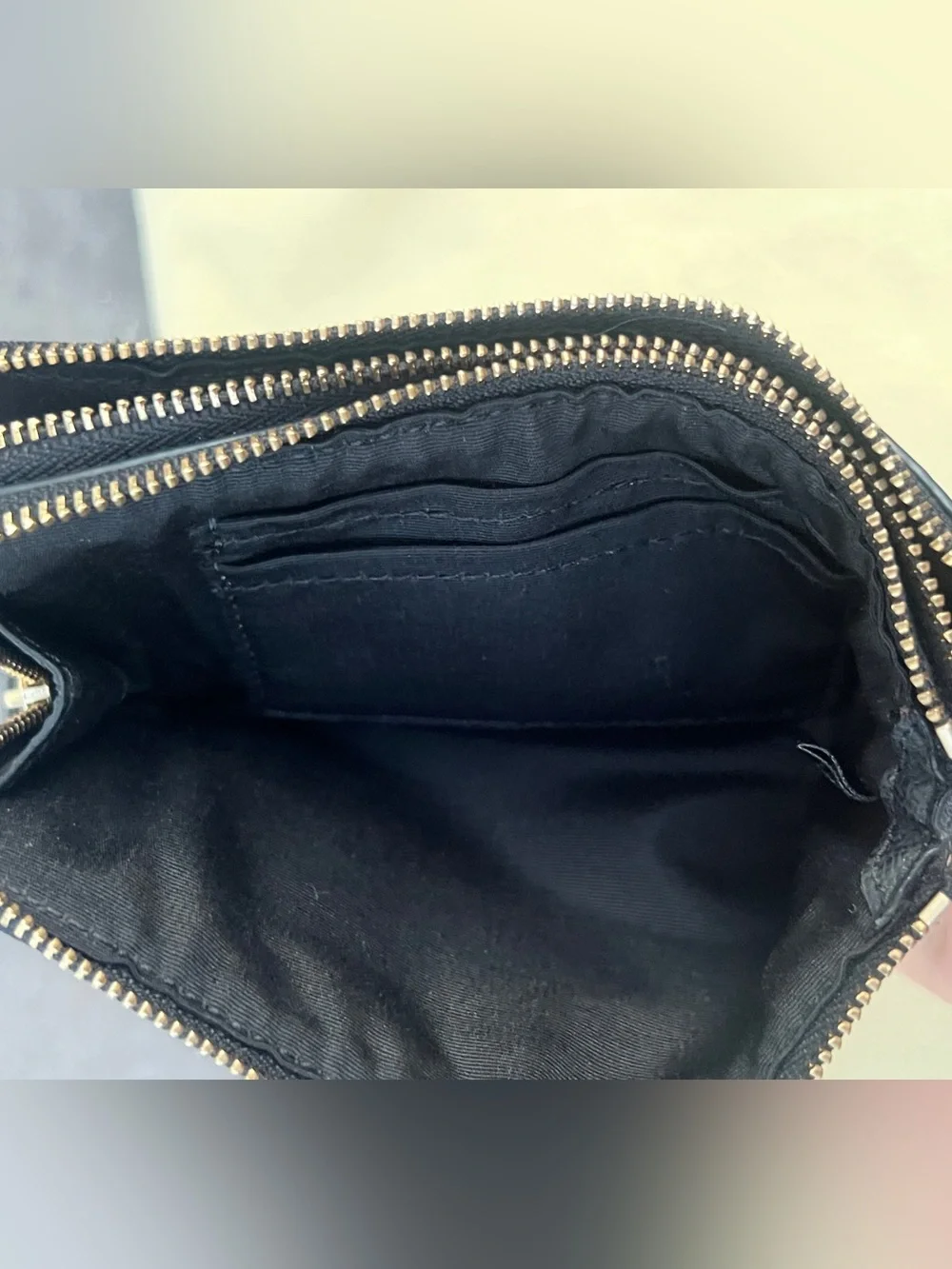 Coach Navy and Black Signature Card Pouch